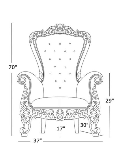 Throne Chair - White - Image 2